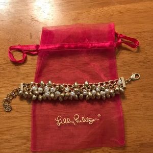 Lilly Pulitzer Gold and Pearl Bracelet